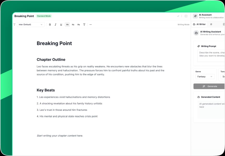 How novel writer works - step 3