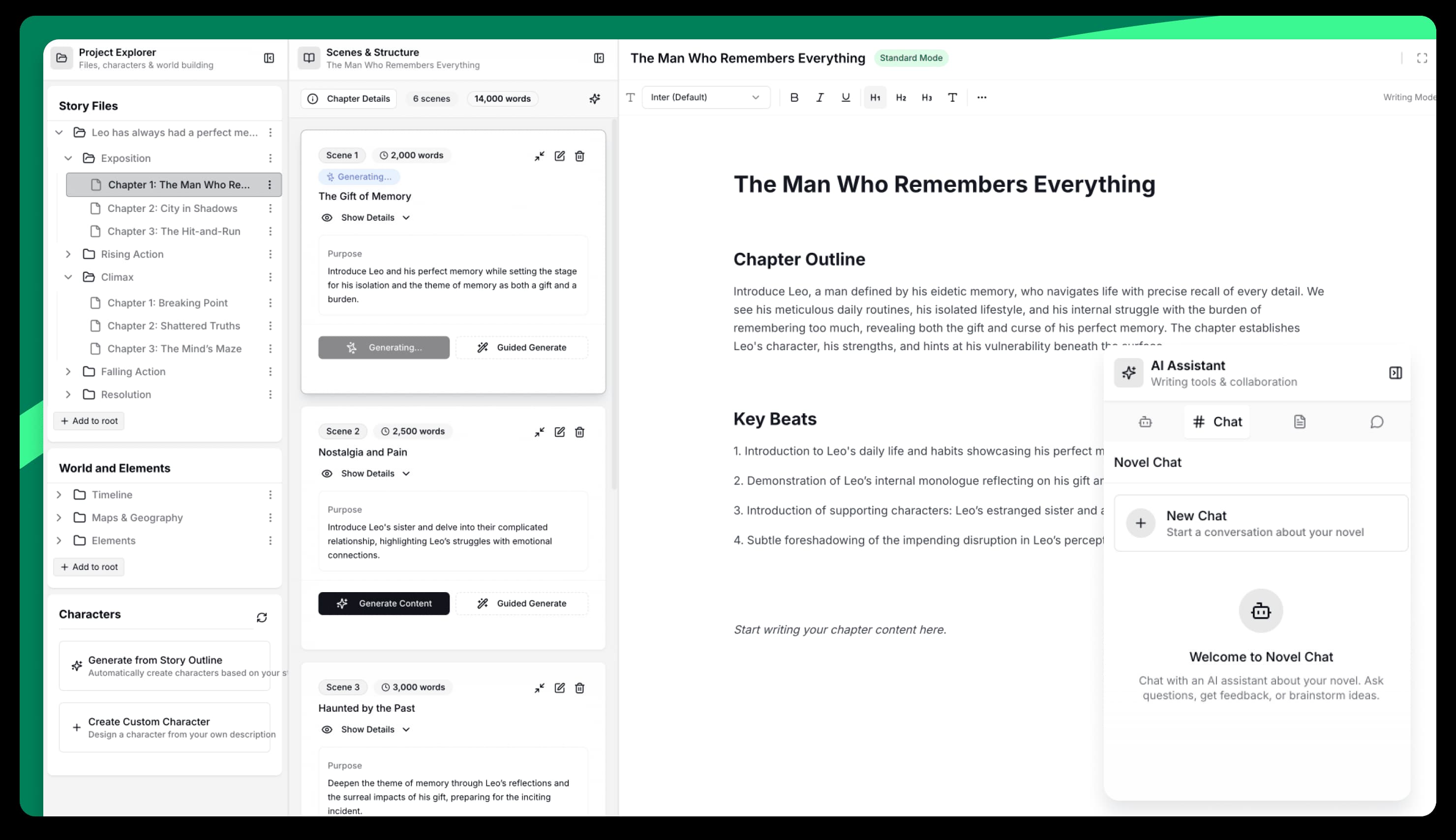 midgen novel ai writer banner screenshot